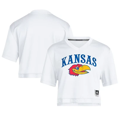adidas Kansas Jayhawks Out Cropped T-Shirt