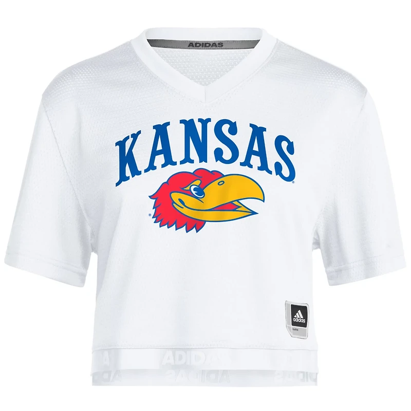 adidas Kansas Jayhawks Out Cropped T-Shirt