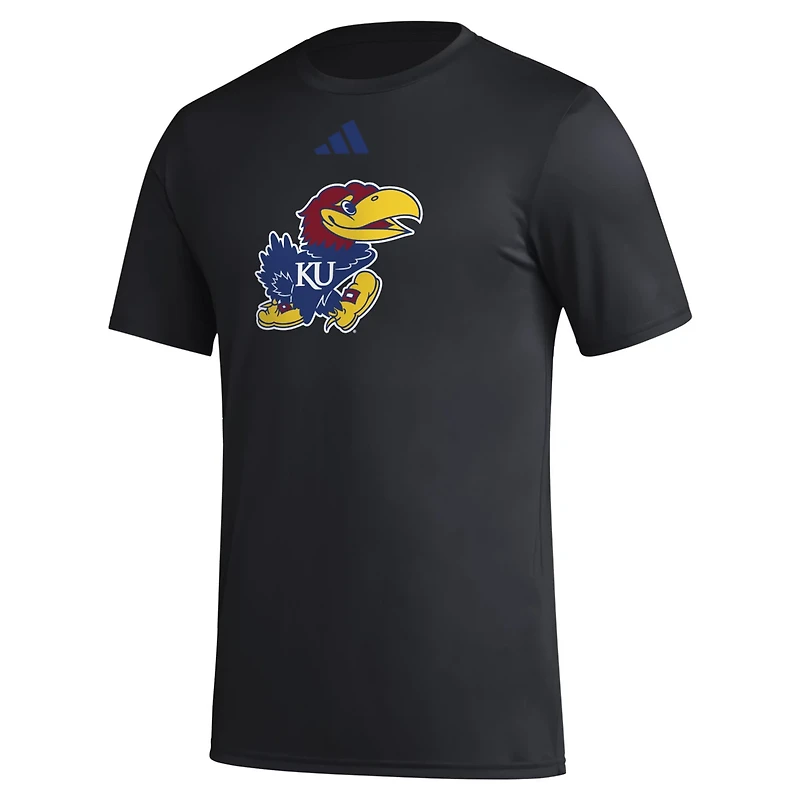adidas Kansas Jayhawks Primary Locker Logo Pre-Game AEROREADY T-Shirt