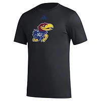 adidas Kansas Jayhawks Primary Locker Logo Pre-Game AEROREADY T-Shirt