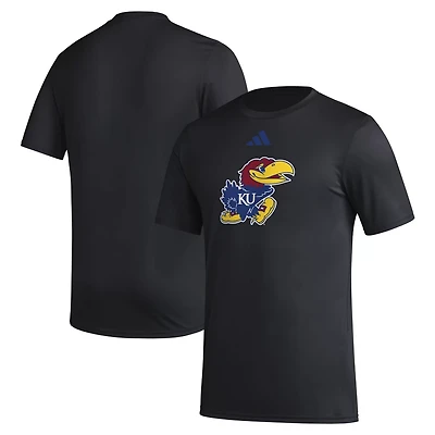 adidas Kansas Jayhawks Primary Locker Logo Pre-Game AEROREADY T-Shirt