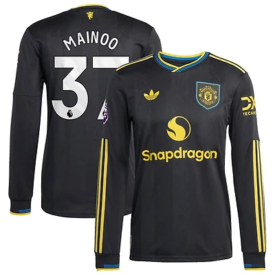 adidas Kobbie Mainoo Manchester United 2025 26 Third Authentic Long Sleeve Player Jersey