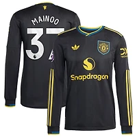 adidas Kobbie Mainoo Manchester United 2025 26 Third Authentic Long Sleeve Player Jersey