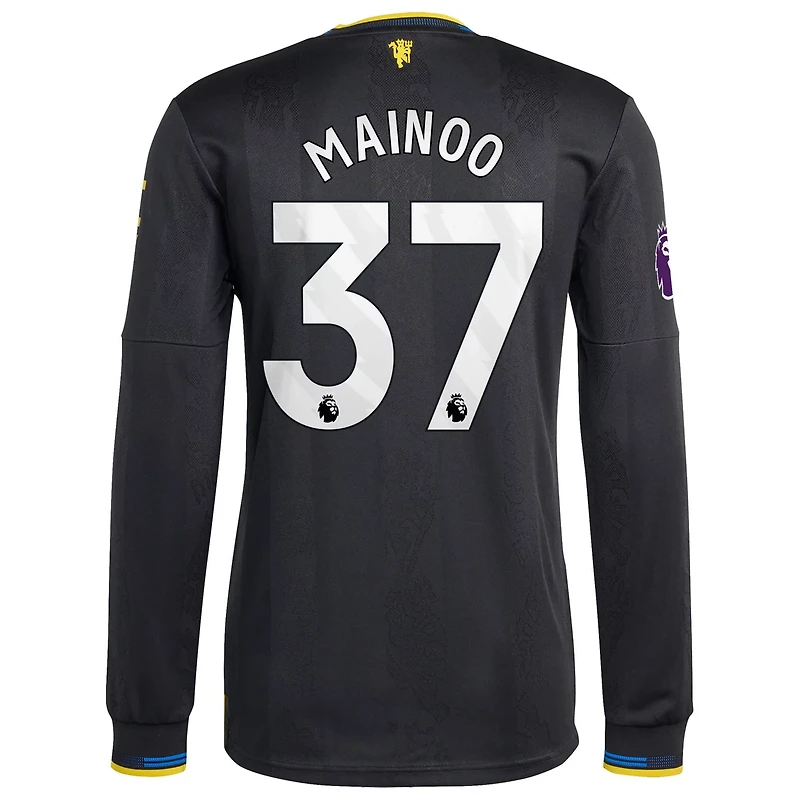 adidas Kobbie Mainoo Manchester United 2025 26 Third Authentic Long Sleeve Player Jersey