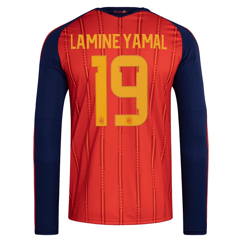 adidas Lamine Yamal Spain National Team 2026 Home Replica Long Sleeve Jersey