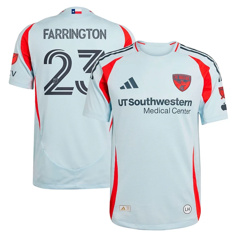 adidas Logan Farrington Light FC Dallas 2025 The Inferno Kit Authentic Player Jersey