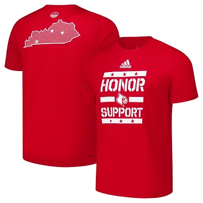adidas Louisville Cardinals Honor  Support Pre-Game T-Shirt