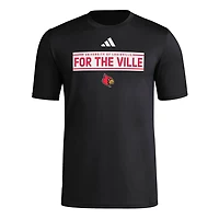 adidas Louisville Cardinals Locker Slogan Pre-Game T-Shirt