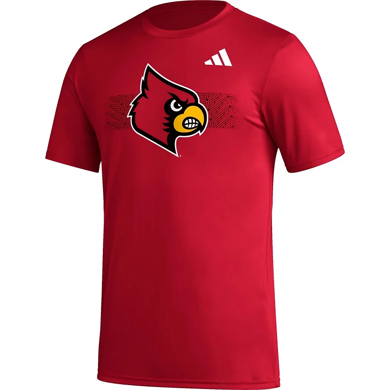 adidas Louisville Cardinals Pregame AEROREADY T-Shirt