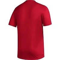 adidas Louisville Cardinals Pregame AEROREADY T-Shirt
