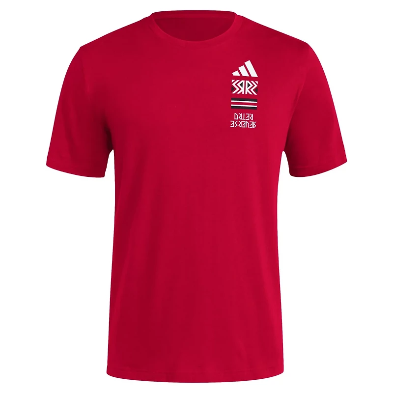 adidas Louisville Cardinals Reverse Retro Baseball 2 Hit T-Shirt