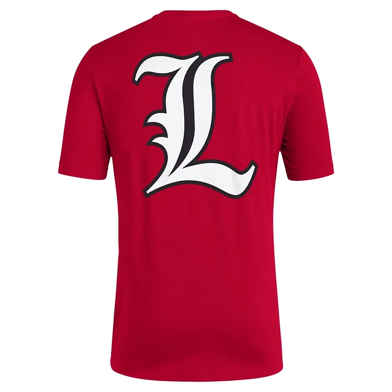 adidas Louisville Cardinals Reverse Retro Baseball 2 Hit T-Shirt