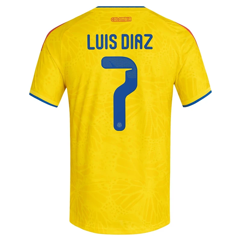 adidas Luis Diaz Colombia National Team 2026 Home Authentic Jersey