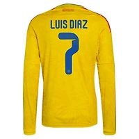 adidas Luis Diaz Colombia National Team 2026 Home Replica Long Sleeve Jersey