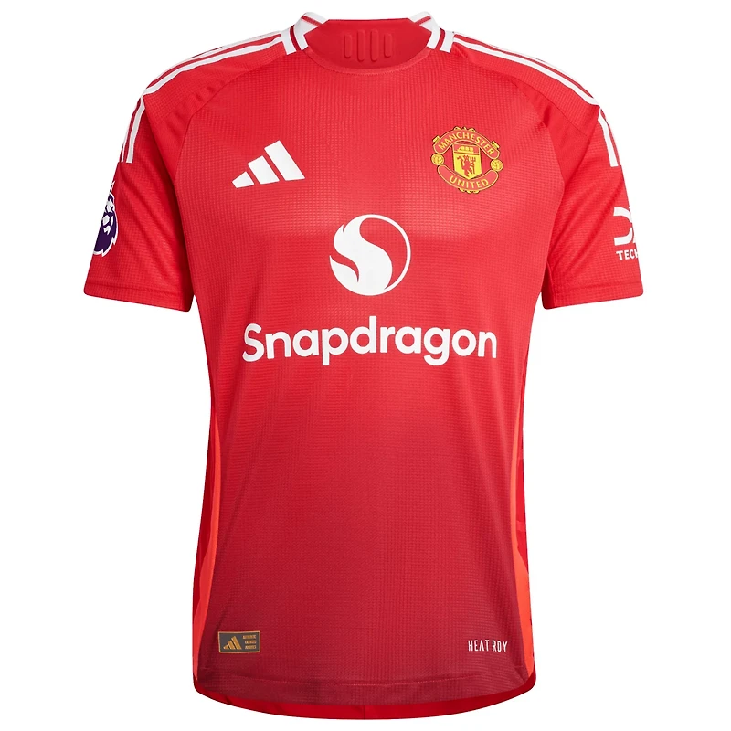 adidas Manchester United 2024 25 Home Authentic Patch Jersey