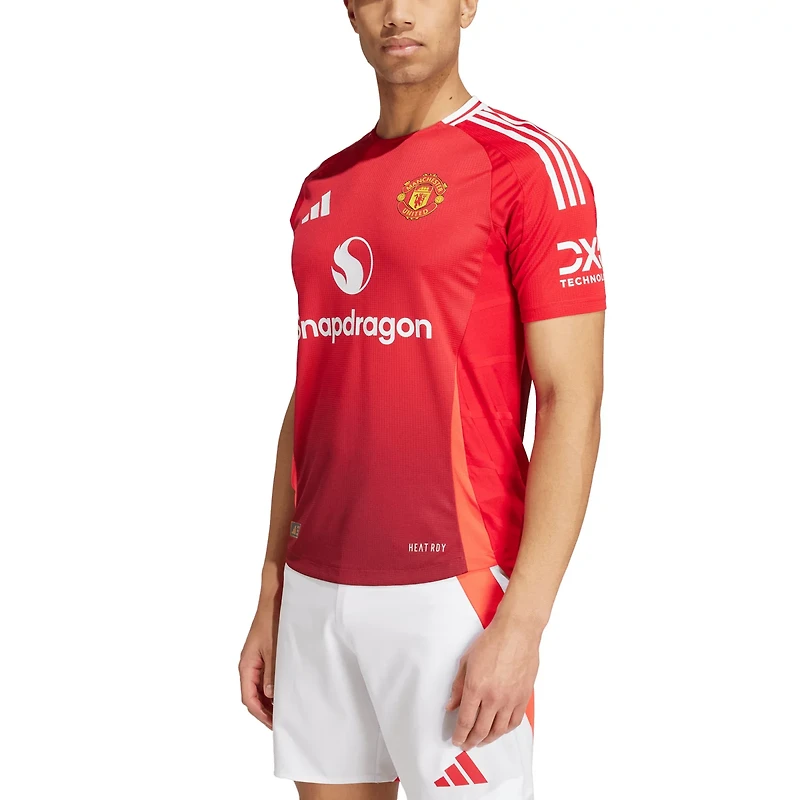 adidas Manchester United 2024 25 Home Authentic Patch Jersey