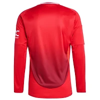 adidas Manchester United 2024/25 Home Long Sleeve Replica Jersey