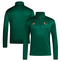 adidas Miami Hurricanes 2024 Coaches Sideline Quarter-Zip Top