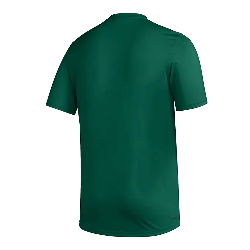 adidas Miami Hurricanes AEROREADY Pregame T-Shirt