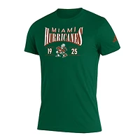adidas Miami Hurricanes Along The Shadow Tri-Blend T-Shirt