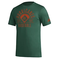 adidas Miami Hurricanes Exit Velocity Baseball Pregame AEROREADY T-Shirt