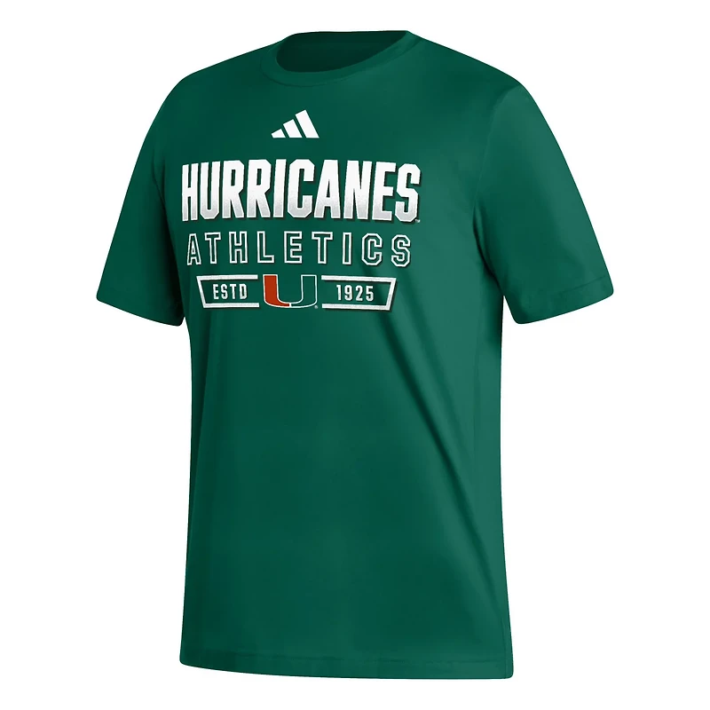 adidas Miami Hurricanes Head of Class Fresh T-Shirt