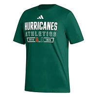 adidas Miami Hurricanes Head of Class Fresh T-Shirt