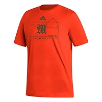 adidas Miami Hurricanes Locker Lines Baseball Fresh T-Shirt