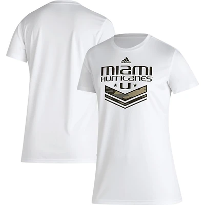adidas Miami Hurricanes Military Appreciation AEROREADY T-Shirt