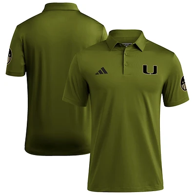 adidas Miami Hurricanes Salute to Service Ultimate365 Solid Polo