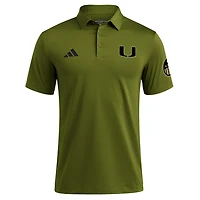 adidas Miami Hurricanes Salute to Service Ultimate365 Solid Polo