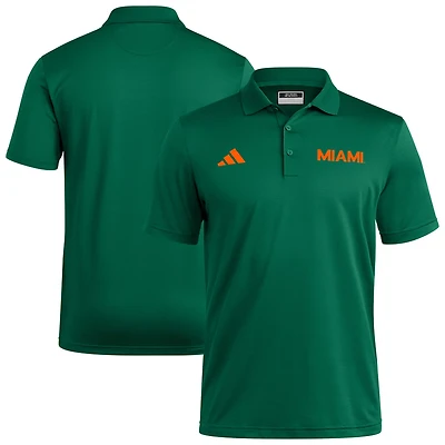 adidas Miami Hurricanes Ultimate 365 Ottoman Polo Shirt