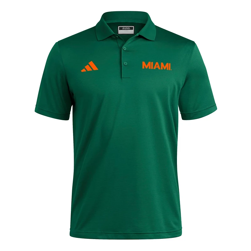 adidas Miami Hurricanes Ultimate 365 Ottoman Polo Shirt