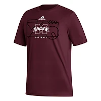 adidas Mississippi State Bulldogs Locker Lines Softball Fresh T-Shirt