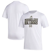 adidas Mississippi State Bulldogs Military Appreciation Pregame AEROREADY T-Shirt
