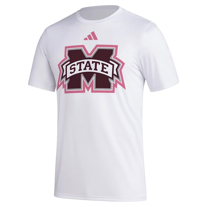 adidas Mississippi State Bulldogs Pregame AEROREADY T-Shirt
