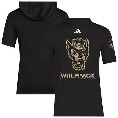 adidas NC State Wolfpack 2025 Military Appreciation AEROREADY Hooded T-Shirt