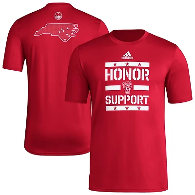adidas NC State Wolfpack Honor Support Pre-Game T-Shirt