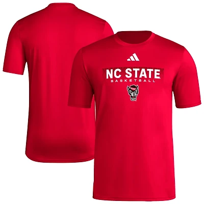 adidas NC State Wolfpack Locker On-Court The Fade Pregame AEROREADY T-Shirt