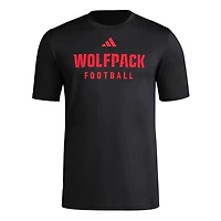 adidas NC State Wolfpack Locker Practice Football Pre-Game T-Shirt
