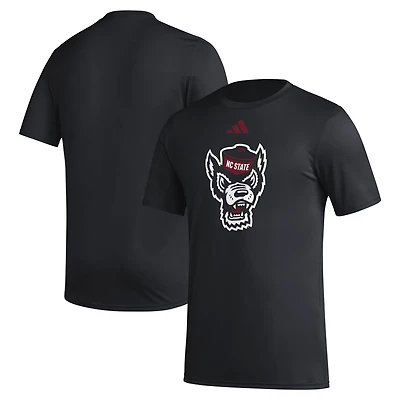 adidas NC State Wolfpack Primary Locker Logo Pre-Game AEROREADY T-Shirt