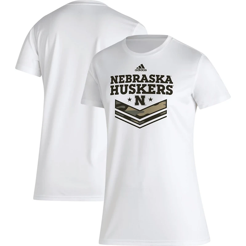 adidas Nebraska Huskers Military Appreciation AEROREADY T-Shirt