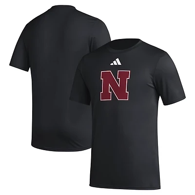 adidas Nebraska Huskers Primary Locker Logo Pre-Game AEROREADY T-Shirt