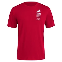 adidas Nebraska Huskers Reverse Retro Baseball 2 Hit T-Shirt
