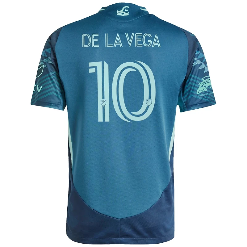 adidas Pedro de la Vega Seattle Sounders FC 2025 The Salish Sea Kit Authentic Player Jersey