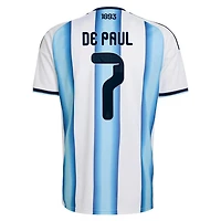 adidas Rodrigo De Paul Argentina National Team 2026 Home Replica Jersey