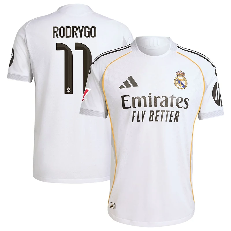 adidas Rodrygo Real Madrid 2025 26 Home Authentic Jersey