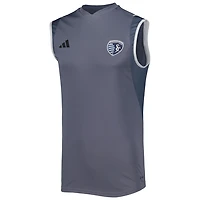 adidas Sporting Kansas City 2023 On-Field Sleeveless Training Jersey