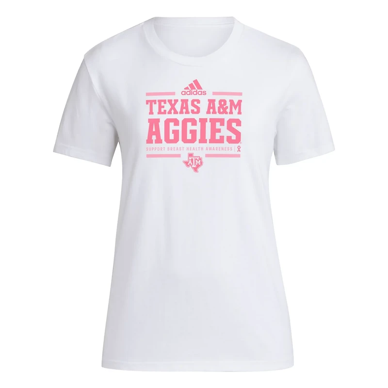 adidas Texas AM Aggies 2024 Breast Cancer Awareness Pregame T-Shirt