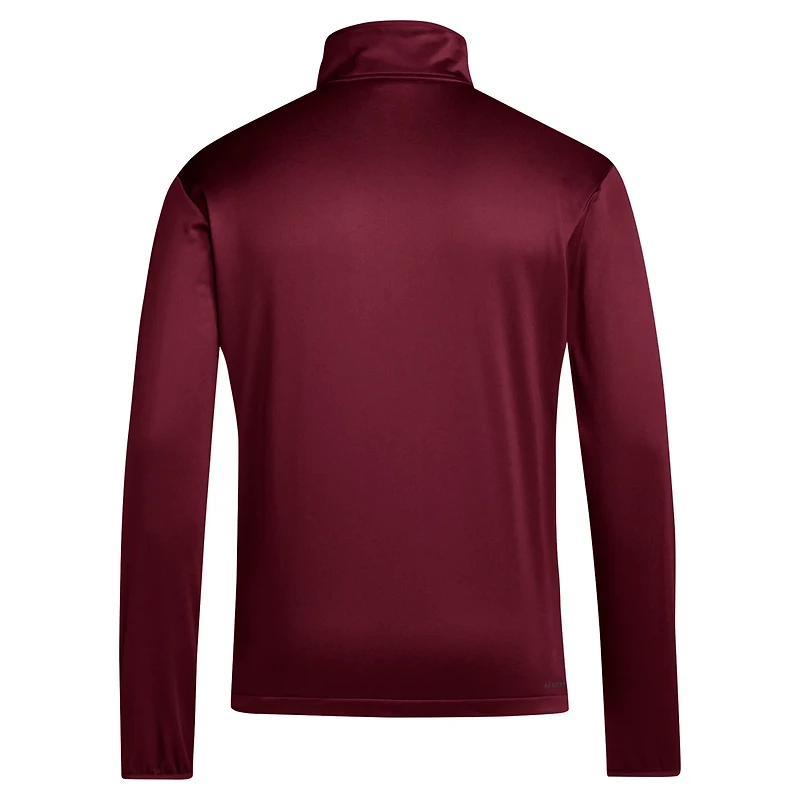 adidas Texas AM Aggies 2024 Coaches Sideline Quarter-Zip Top